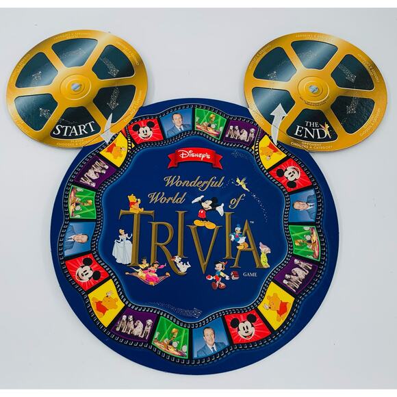 Disneys Wonderful World of Trivia Game Board Only Mattel Round Mickey Mouse - Picture 7 of 7